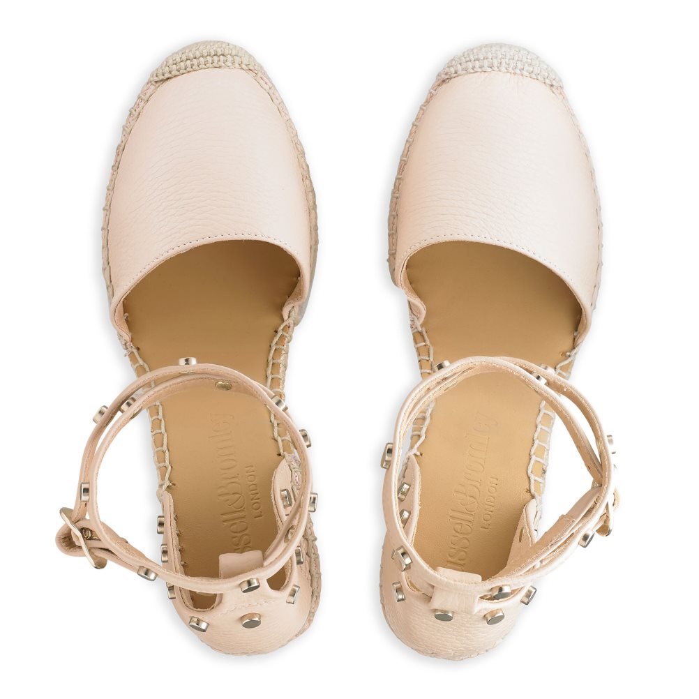 Pink Russell And Bromley Coinwraphi Espadrille Women's Wedges | CA-3071M