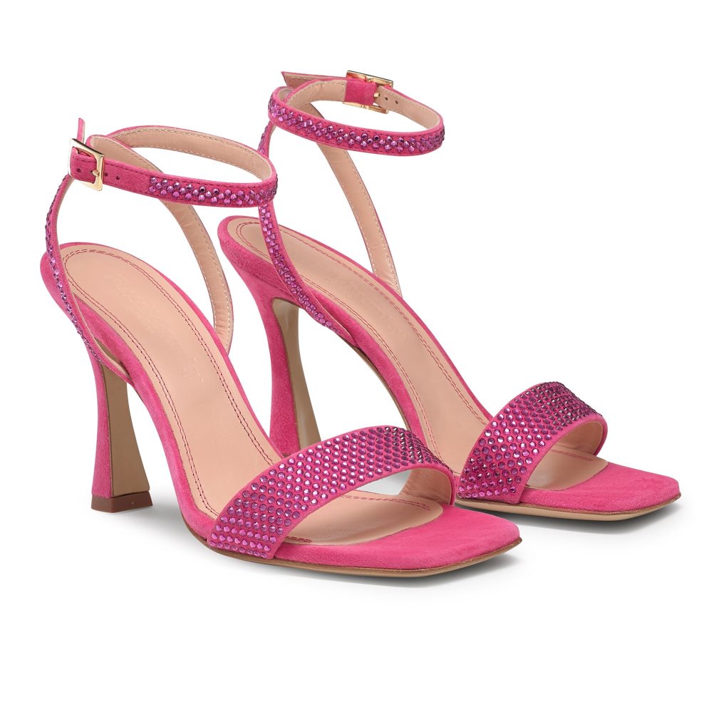 Pink Russell And Bromley Cosmo+ Strappy Women's Heels Sandals | CA-6498V