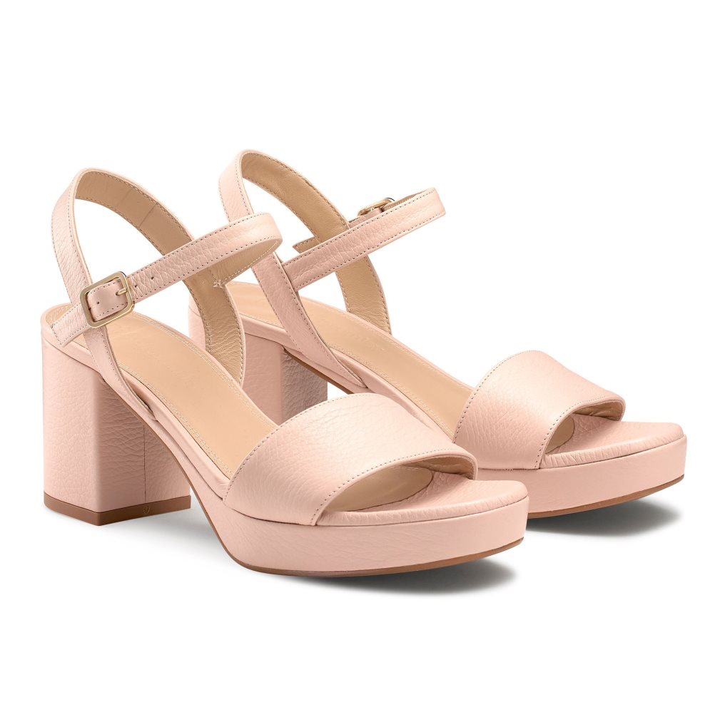 Pink Russell And Bromley Discoqueen Platform Women's Heels Sandals | CA-8196G