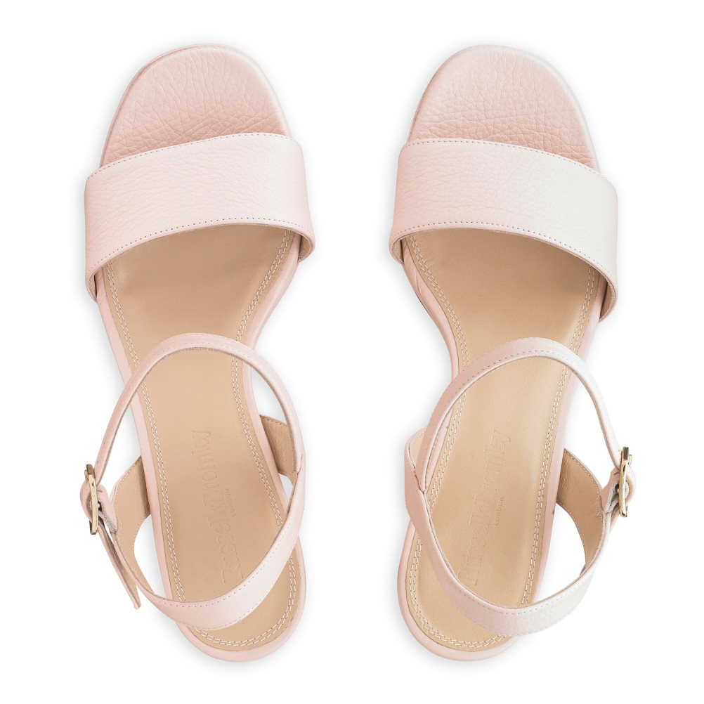 Pink Russell And Bromley Discoqueen Platform Women's Heels Sandals | CA-8196G