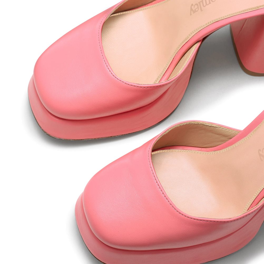 Pink Russell And Bromley Flawless Extreme Platform Women's Heels Sandals | CA-1748M