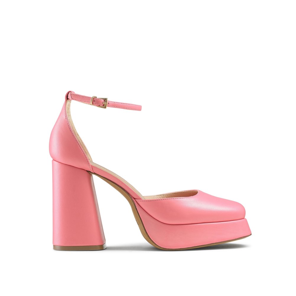 Pink Russell And Bromley Flawless Extreme Platform Women\'s Heels Sandals | CA-1748M