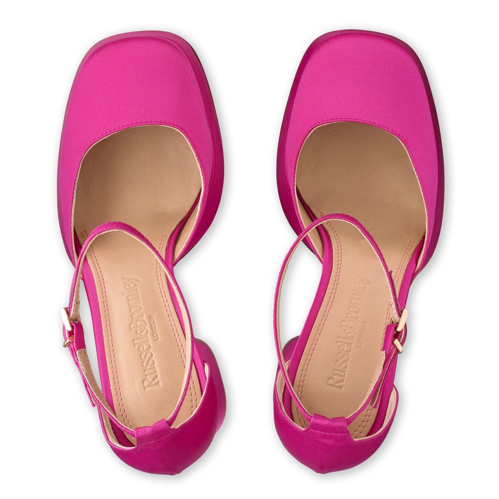 Pink Russell And Bromley Flawless Extreme Platform Women's Heels Sandals | CA-7486E