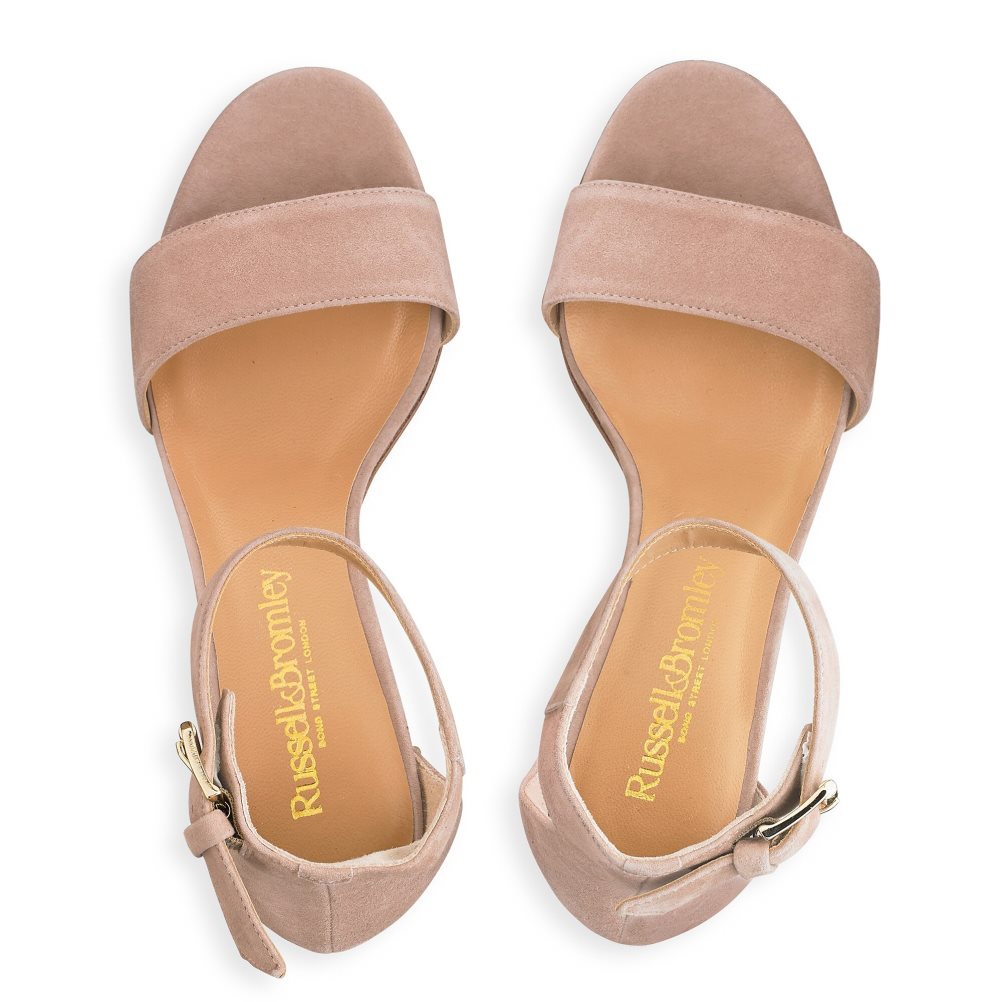 Pink Russell And Bromley Ittakestwo Block Women's Heels Sandals | CA-4539K