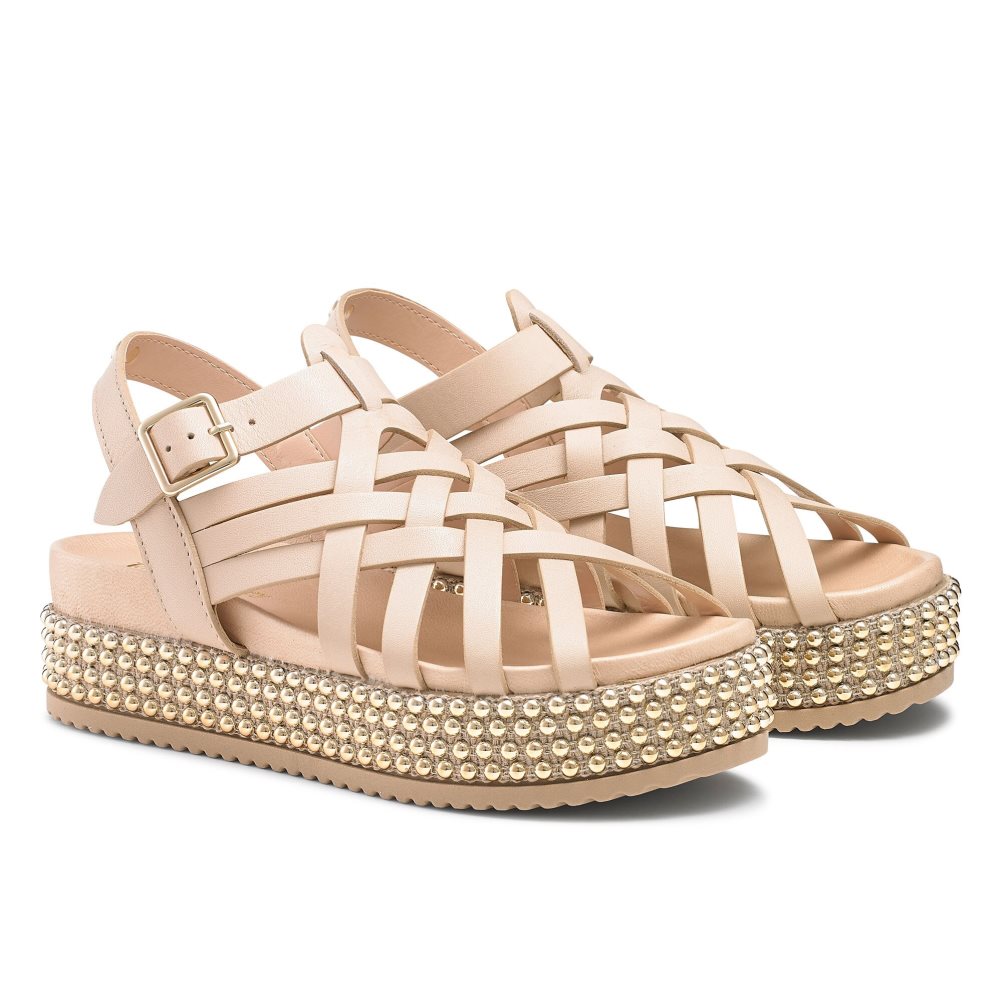 Pink Russell And Bromley Jackpot Fisherman Women's Flat Sandals | CA-7519X