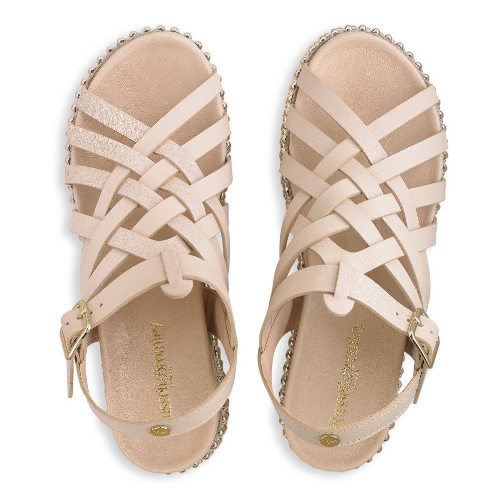 Pink Russell And Bromley Jackpot Fisherman Women's Flat Sandals | CA-7519X