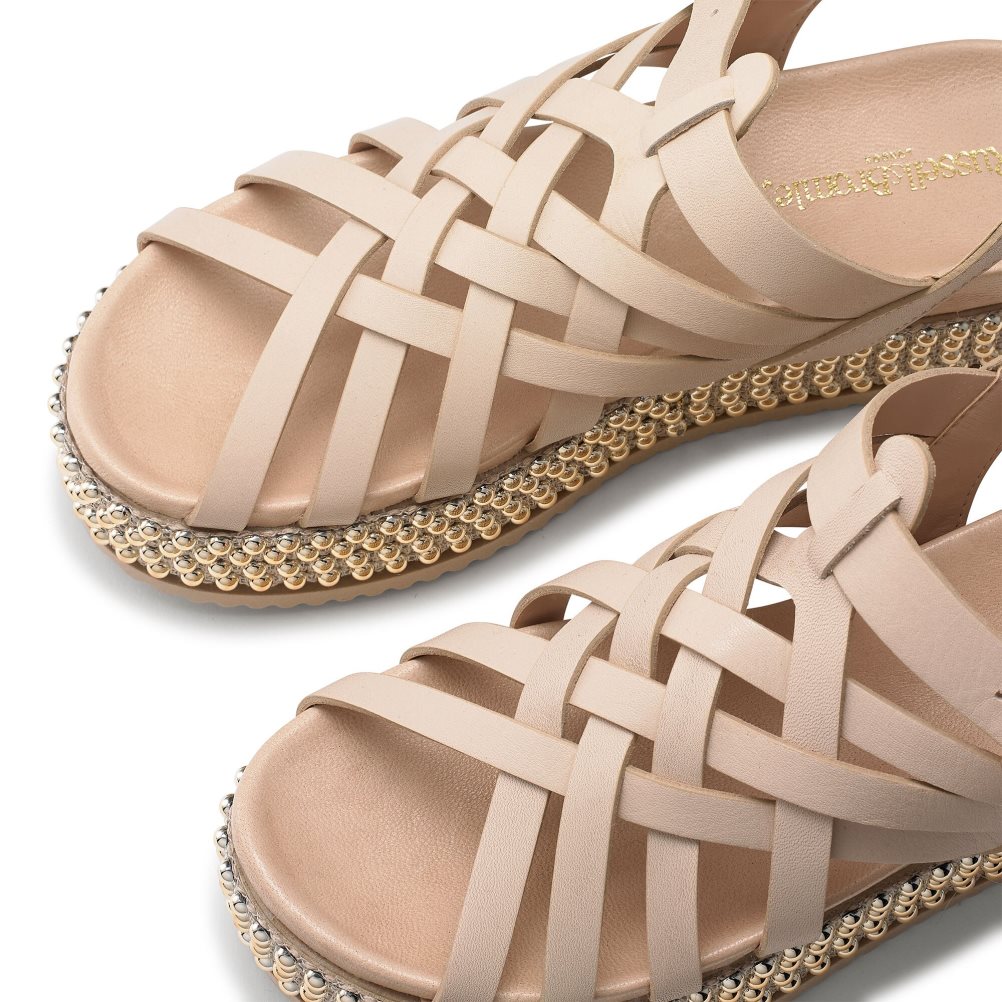 Pink Russell And Bromley Jackpot Fisherman Women's Flat Sandals | CA-7519X