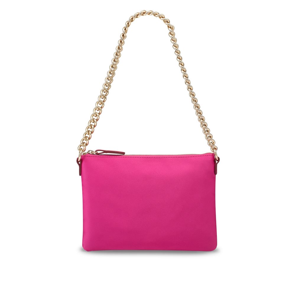 Pink Russell And Bromley On Point Chain Zip Pouch Women's Shoulder Bags | CA-9046T