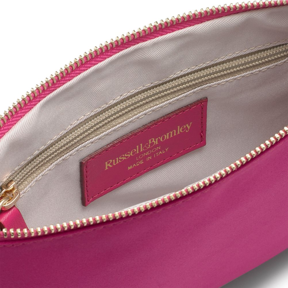 Pink Russell And Bromley On Point Chain Zip Pouch Women's Shoulder Bags | CA-9046T