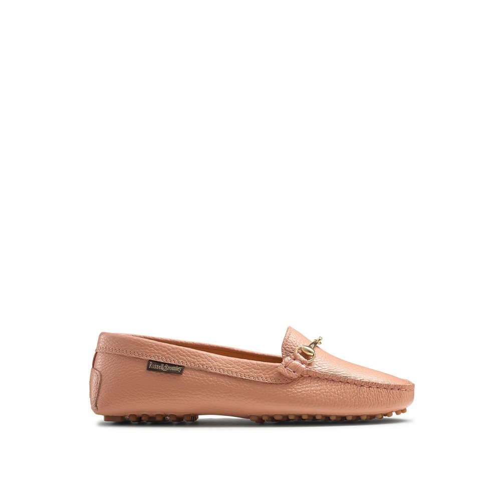 Pink Russell And Bromley Piazza Snaffle Trim Driver Women\'s Loafers | CA-1436R