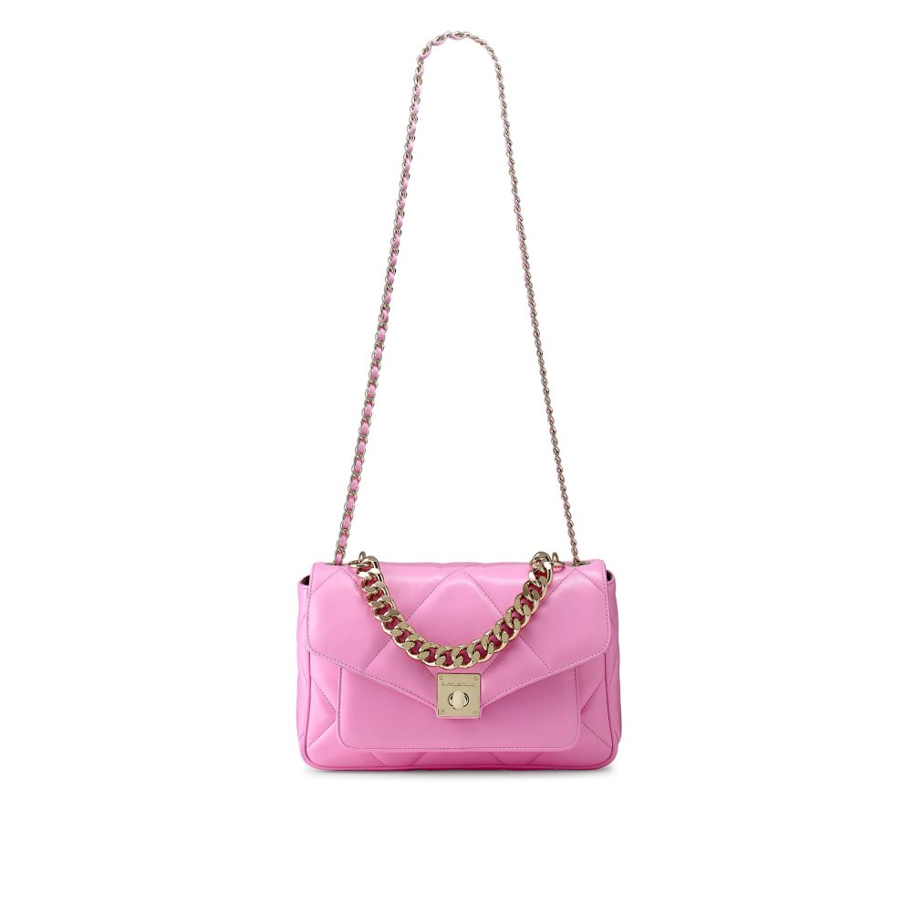 Pink Russell And Bromley Quiltpuff Soft Quilted Women's Crossbody Bags | CA-6154P