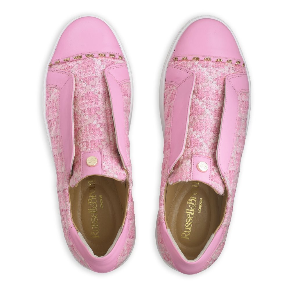 Pink Russell And Bromley Seawalk Laceless Women's Platform Shoes | CA-2789W