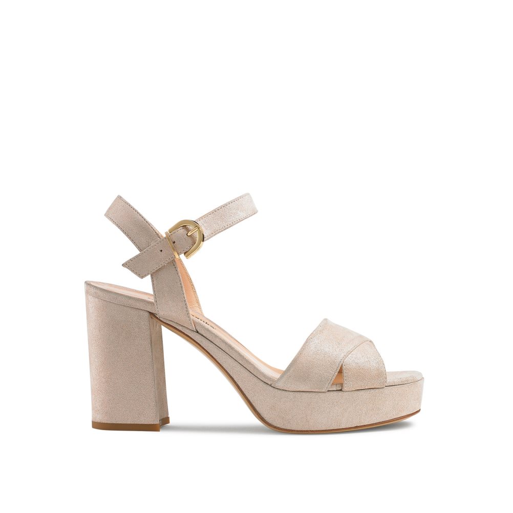 Platinum Russell And Bromley Topform Platform Women\'s Heels Sandals | CA-2390Z