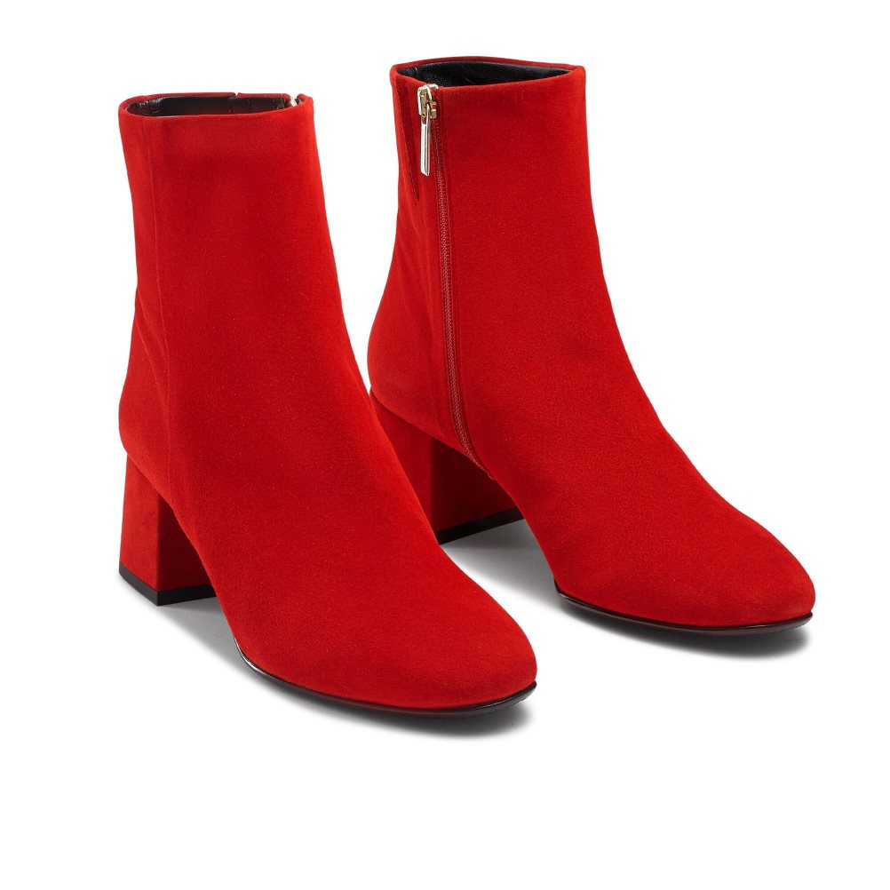 Red Russell And Bromley Infinity Women's Ankle Boots | CA-7563B