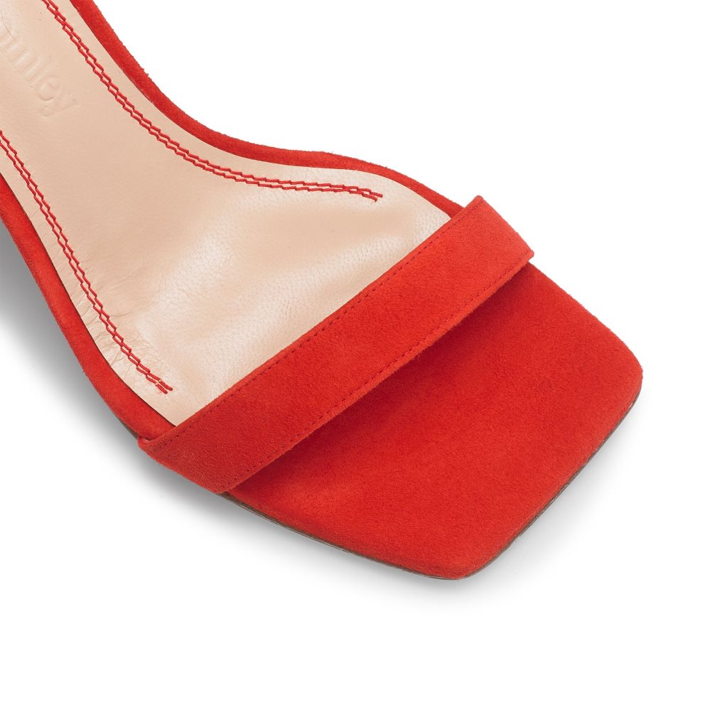 Red Russell And Bromley Negroni Two Part Women's Heels Sandals | CA-5924S