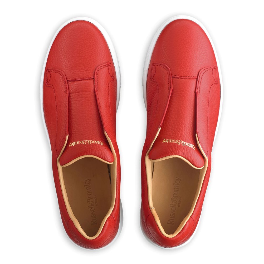 Red Russell And Bromley Park Up Flatform Laceless Women's Platform Shoes | CA-8179N