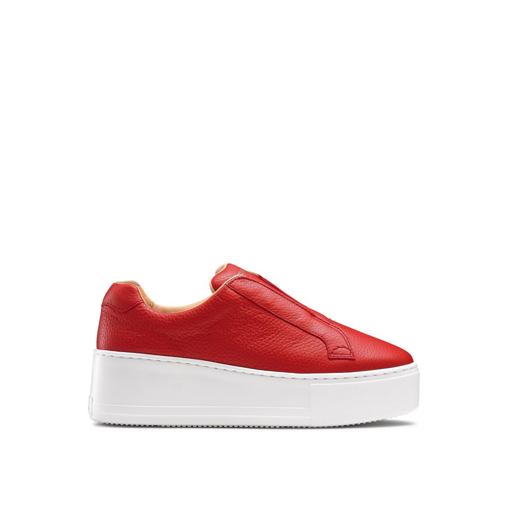 Red Russell And Bromley Park Up Flatform Laceless Women\'s Platform Shoes | CA-8179N