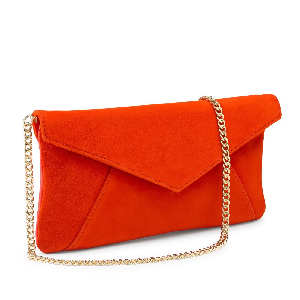 Red Russell And Bromley Topform Envelope Women's Clutch Bag | CA-4768H