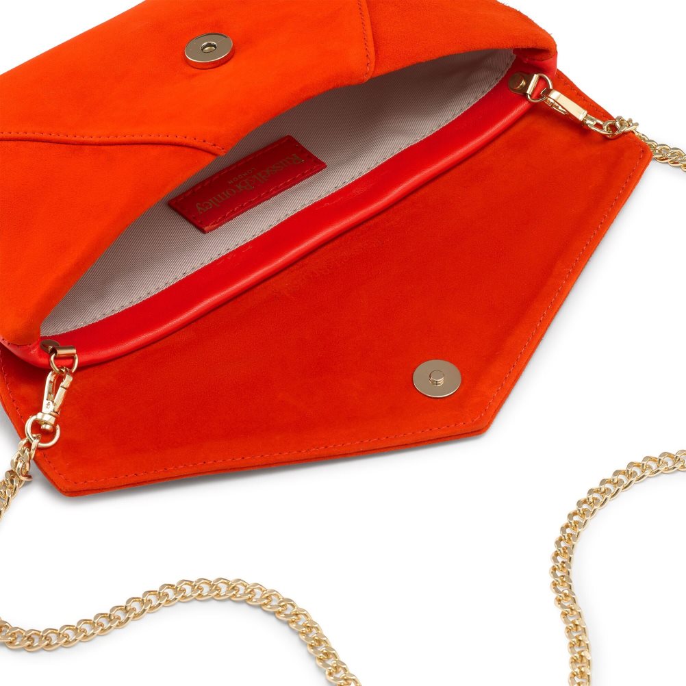 Red Russell And Bromley Topform Envelope Women's Clutch Bag | CA-4768H