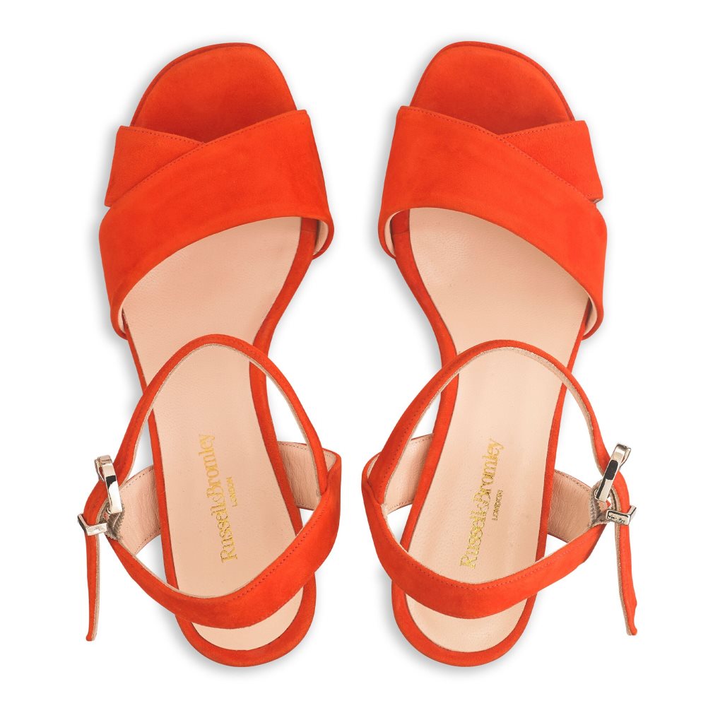 Red Russell And Bromley Topform Platform Women's Heels Sandals | CA-2670S
