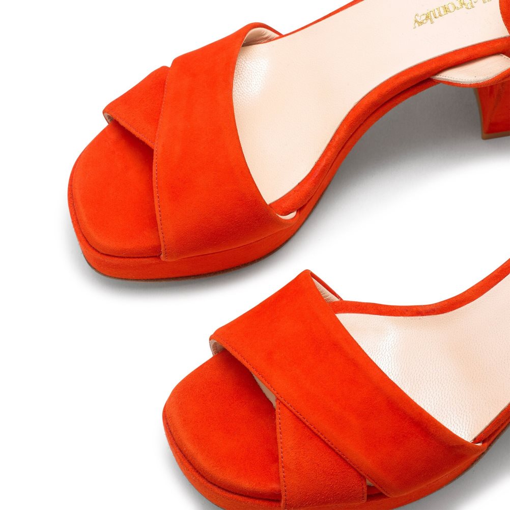 Red Russell And Bromley Topform Platform Women's Heels Sandals | CA-2670S