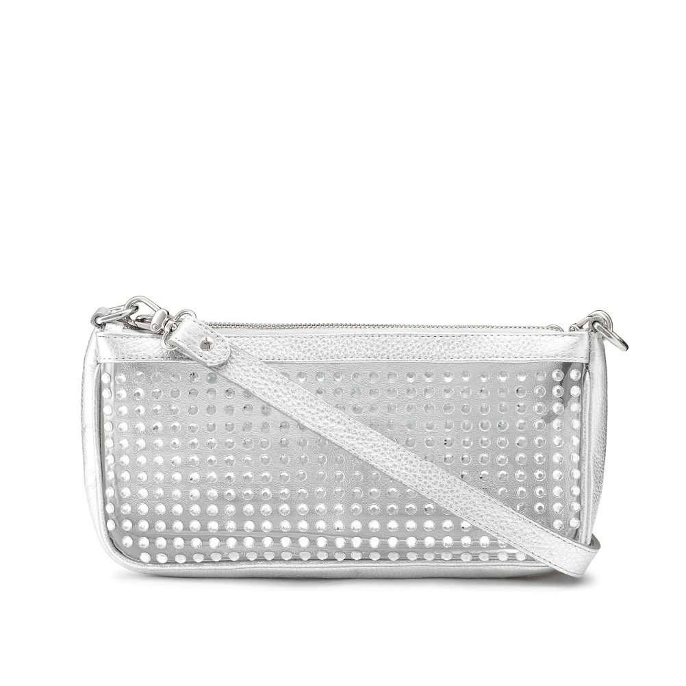 Silver Russell And Bromley Aphrodite Embellished Women's Shoulder Bags | CA-1356V