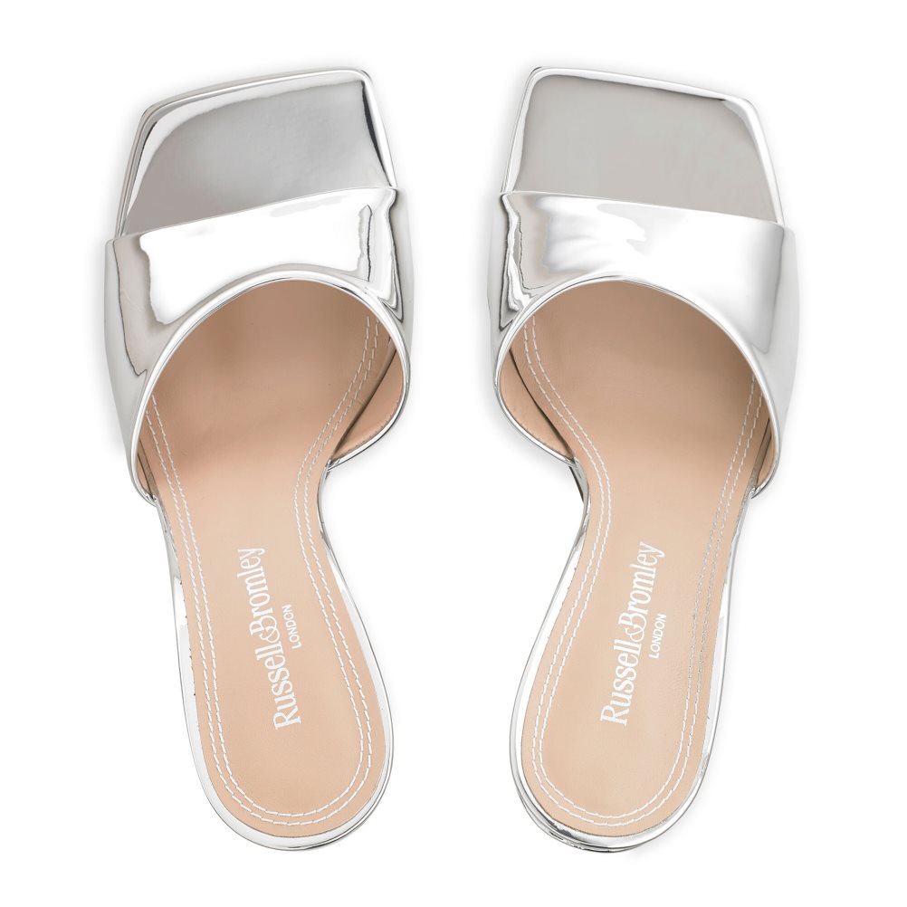 Silver Russell And Bromley Bellini Women's Wedges | CA-5630C