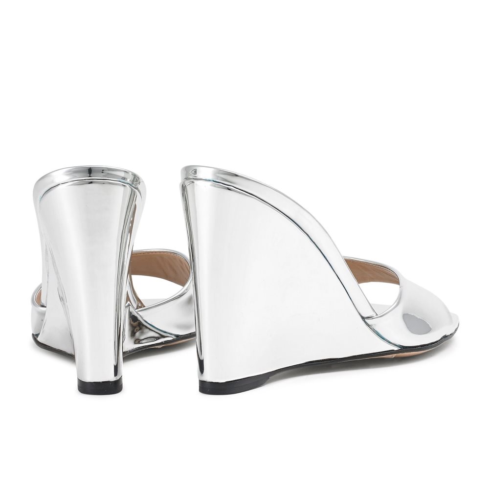 Silver Russell And Bromley Bellini Women's Wedges | CA-5630C