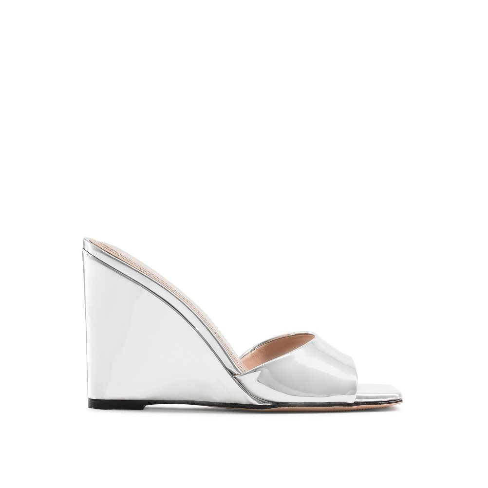 Silver Russell And Bromley Bellini Women\'s Wedges | CA-5630C
