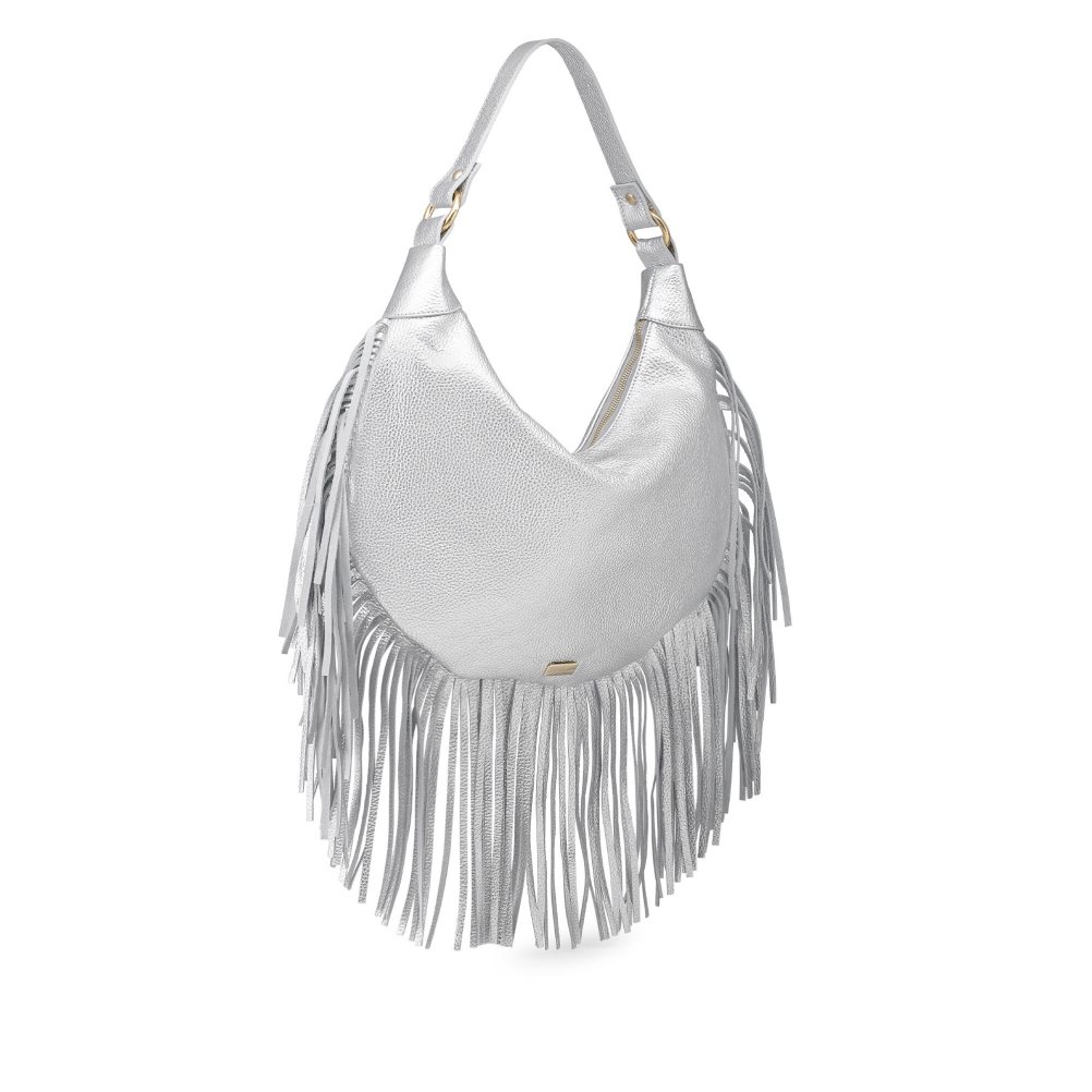 Silver Russell And Bromley Indie Fringed Women's Shoulder Bags | CA-4637N