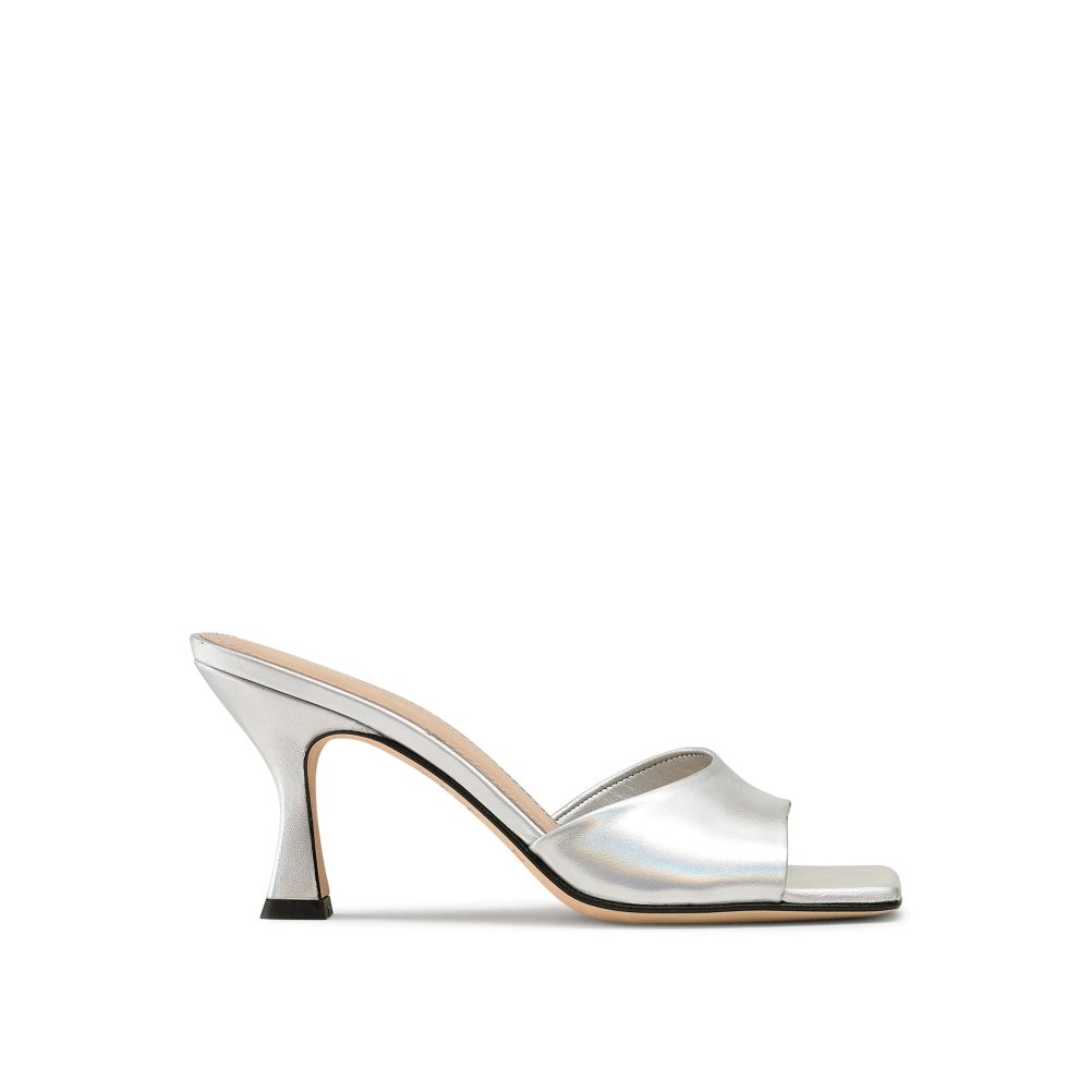 Silver Russell And Bromley Mojito 90’s Heeled Women\'s Mules | CA-1403T