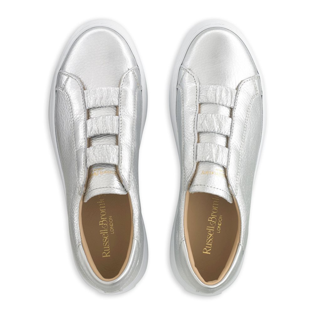 Silver Russell And Bromley Sirius Flatform Women's Sneakers | CA-4356A
