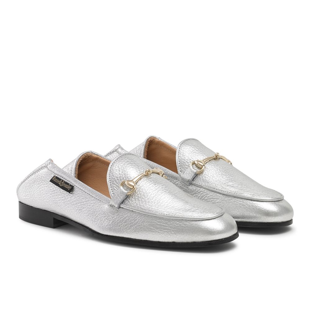 Silver Russell And Bromley Snaffle Women's Loafers | CA-2614R