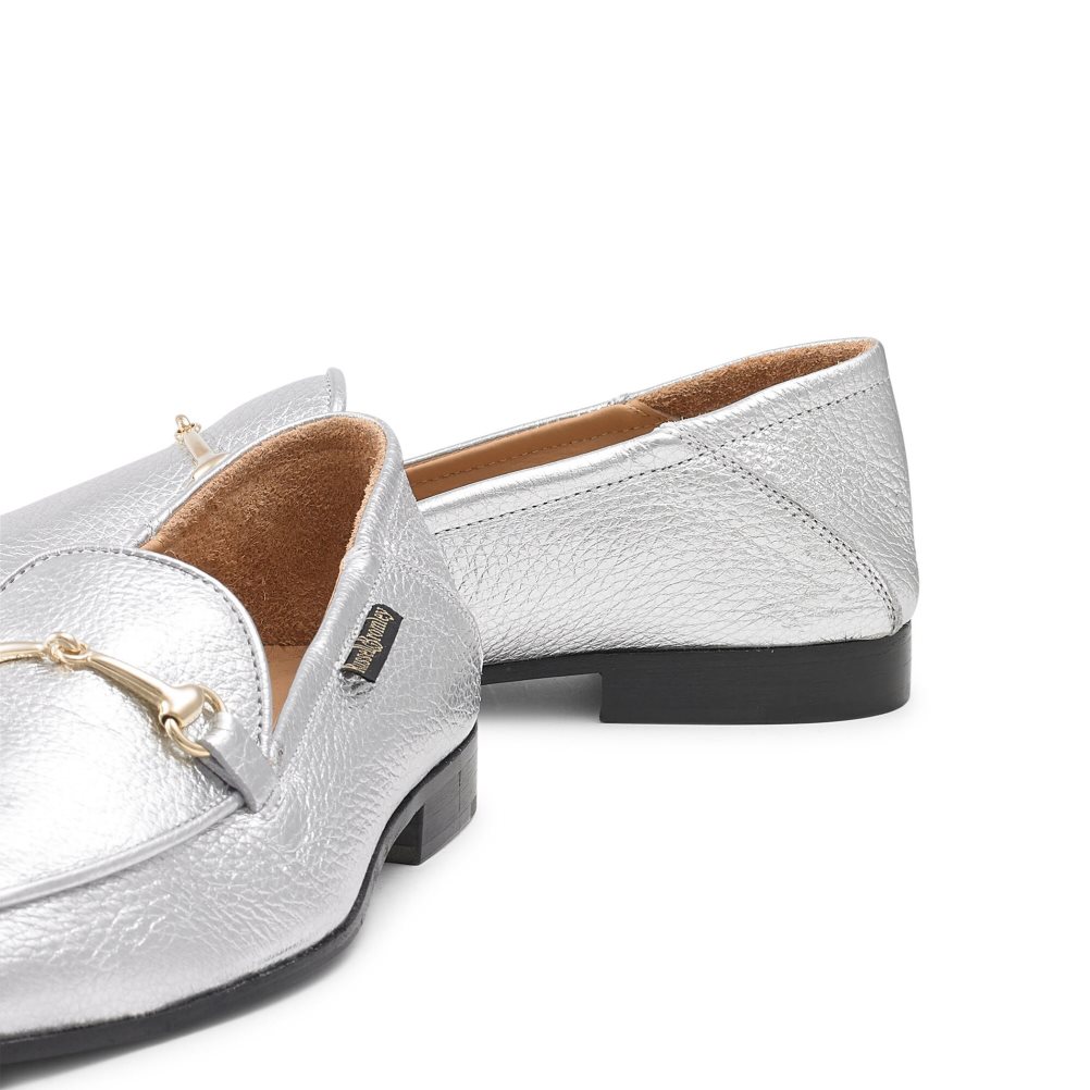 Silver Russell And Bromley Snaffle Women's Loafers | CA-2614R