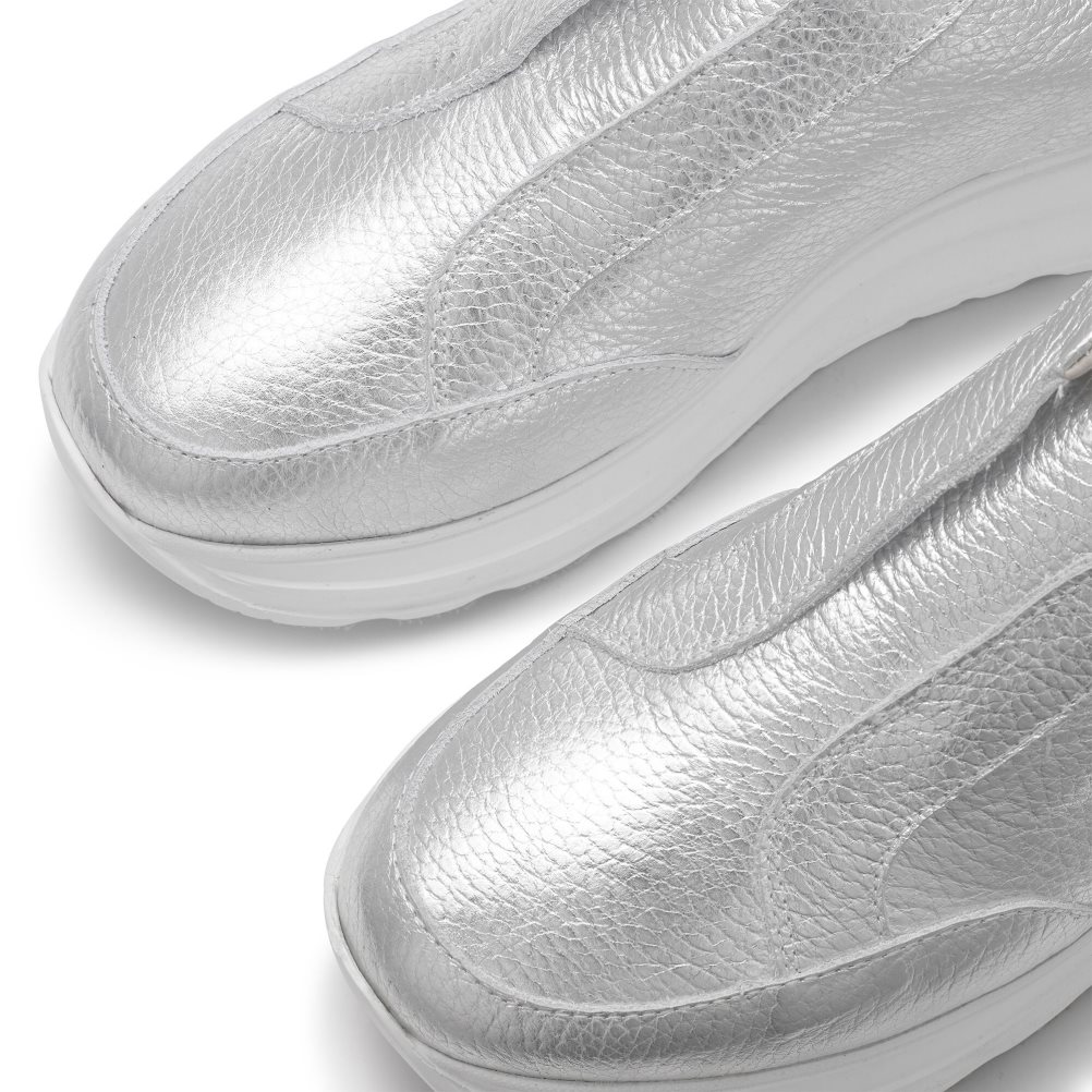 Silver Russell And Bromley Speed Up Laceless Women's Sneakers | CA-5618Q