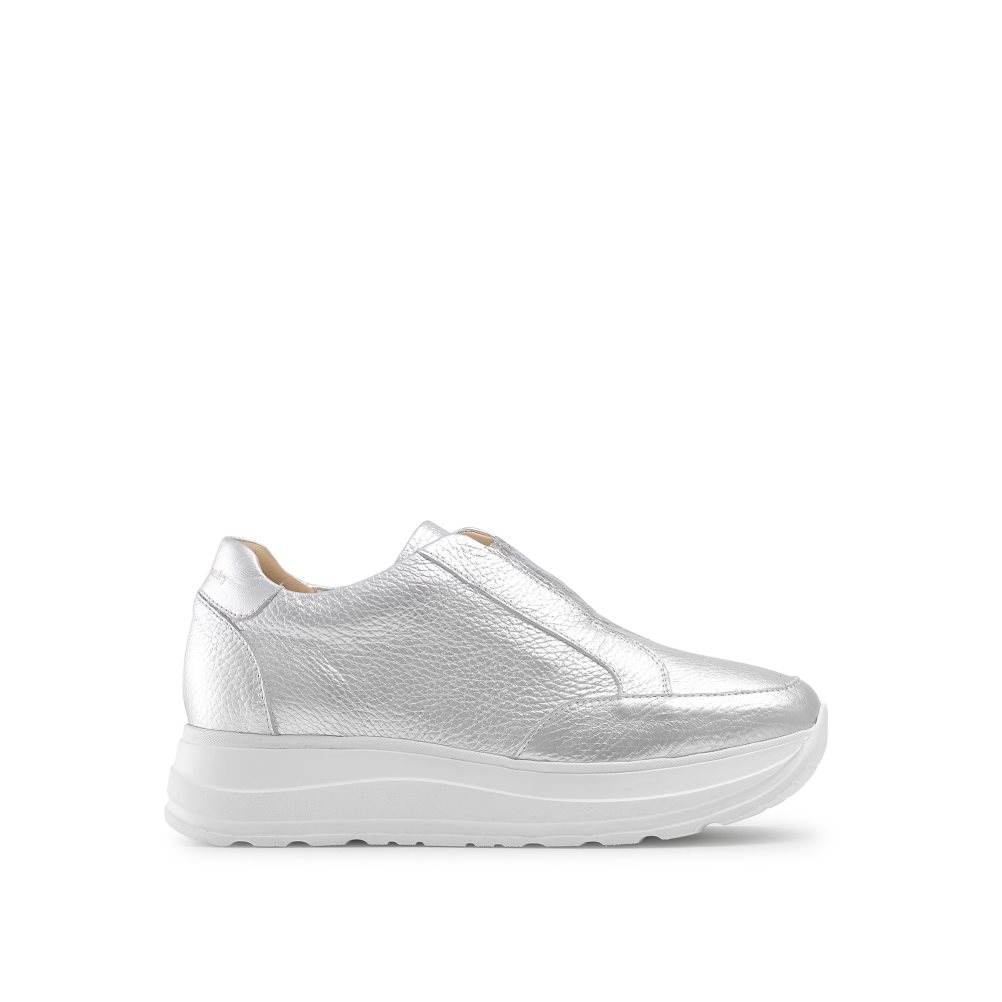 Silver Russell And Bromley Speed Up Laceless Women\'s Sneakers | CA-5618Q