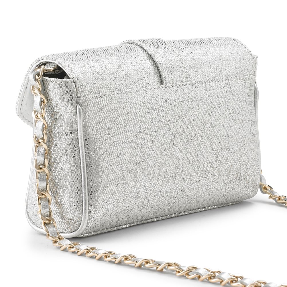 Silver Russell And Bromley Strictly Jewel Buckle Chain Women's Crossbody Bags | CA-3468E