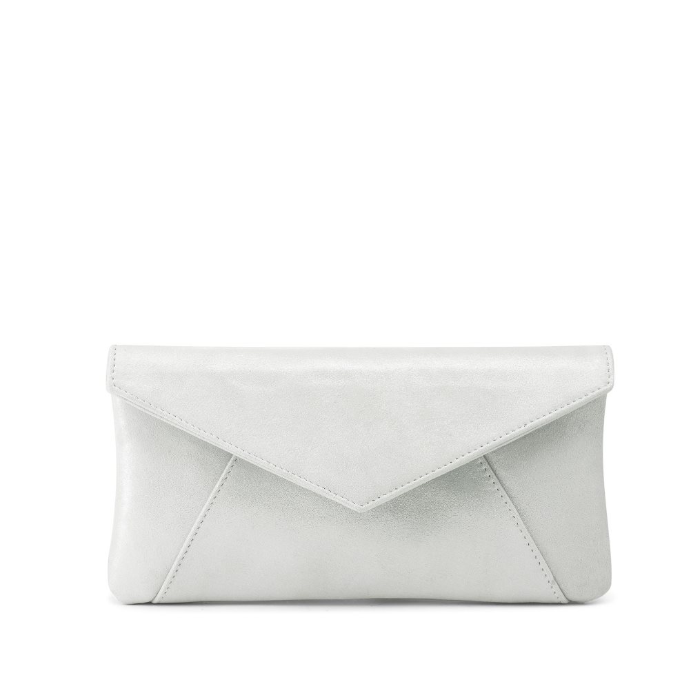 Silver Russell And Bromley Topform Envelope Women\'s Clutch Bag | CA-4056B