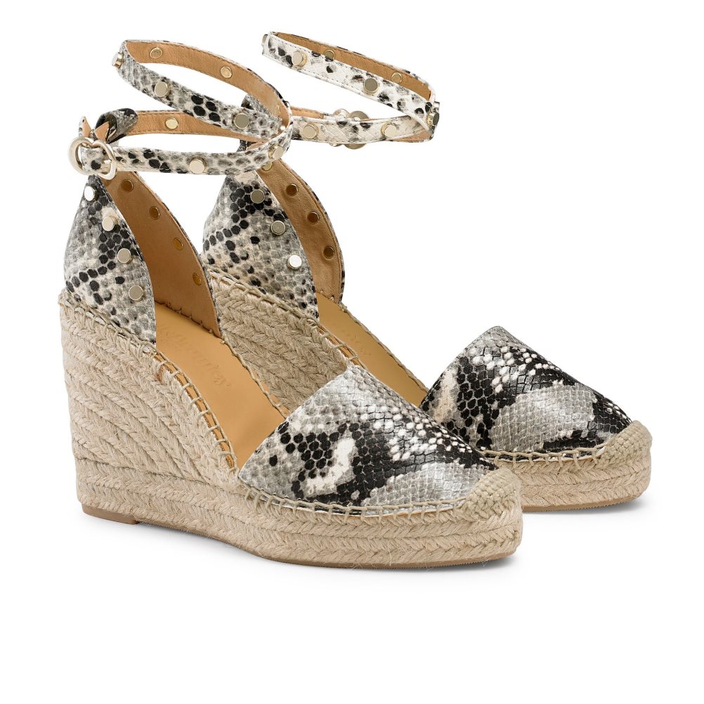 Snake Russell And Bromley Coinwraphi Espadrille Women's Wedges | CA-5047P