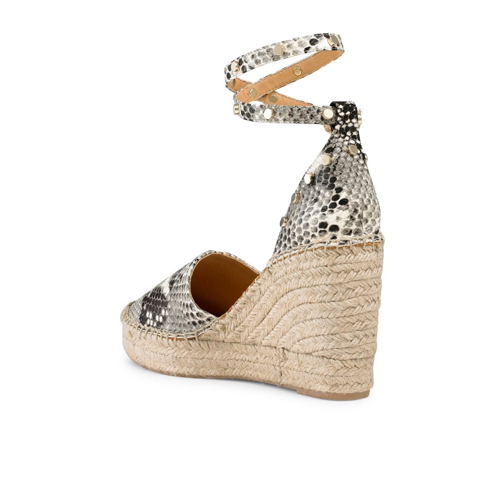 Snake Russell And Bromley Coinwraphi Espadrille Women's Wedges | CA-5047P