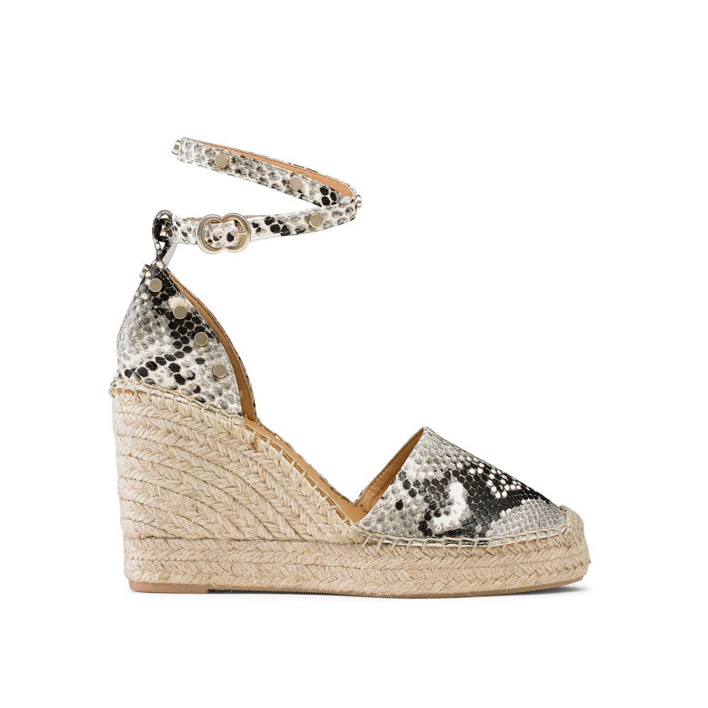 Snake Russell And Bromley Coinwraphi Espadrille Women\'s Wedges | CA-5047P