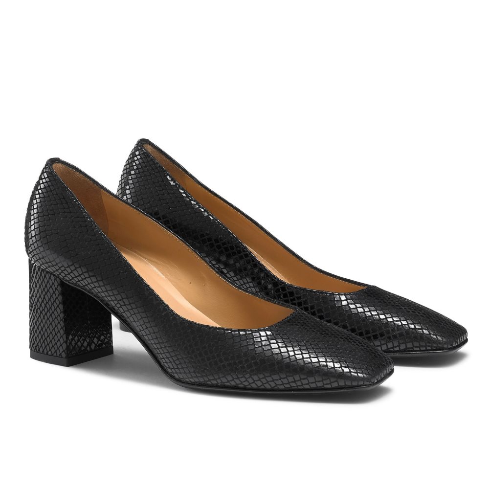 Snake Russell And Bromley Sugarcube Block Court Women's Heels | CA-2195F