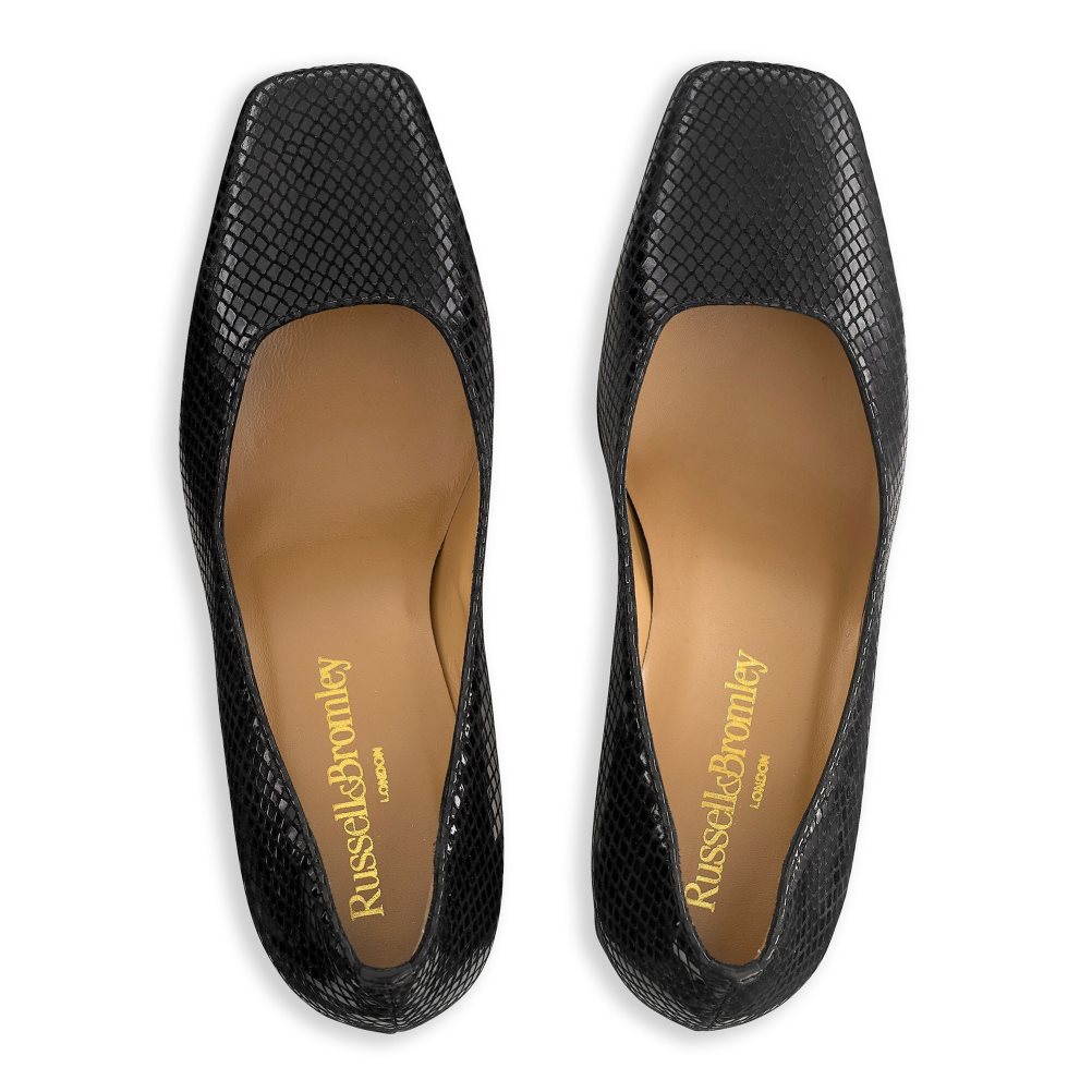 Snake Russell And Bromley Sugarcube Block Court Women's Heels | CA-2195F