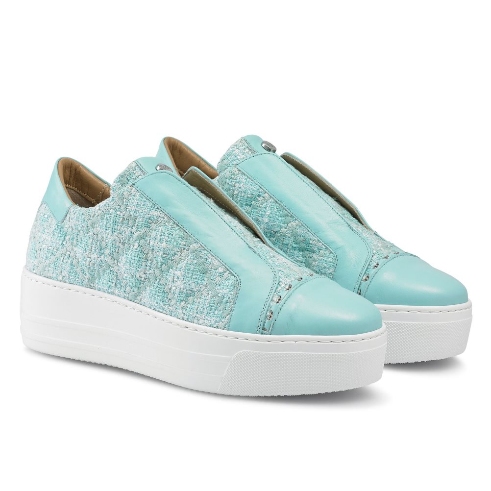 Turquoise Russell And Bromley Seawalk Laceless Women's Sneakers | CA-9017X