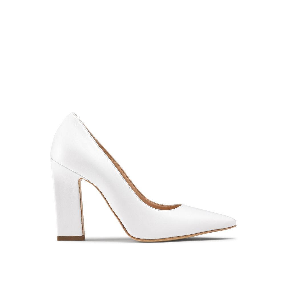 White Russell And Bromley 100point Blade Court Women\'s Heels | CA-3147M