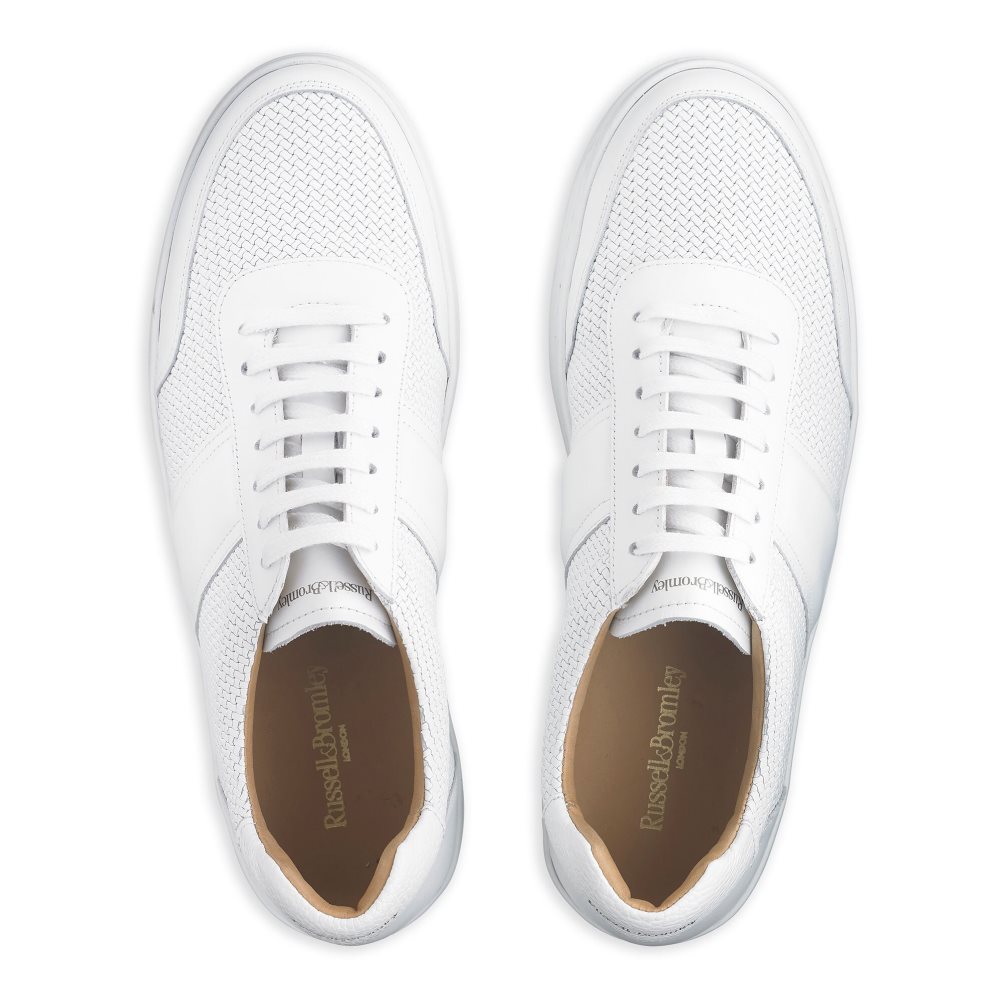 White Russell And Bromley Bowery Oxford Lace Men's Sneakers | CA-1870P