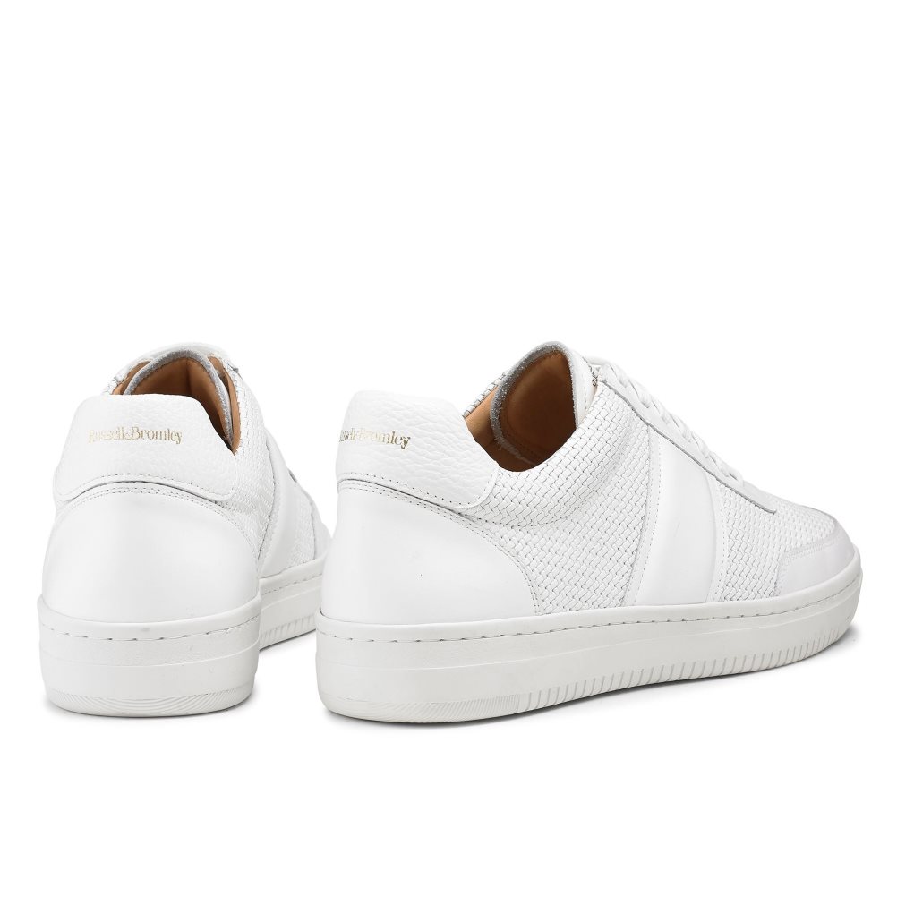 White Russell And Bromley Bowery Oxford Lace Men's Sneakers | CA-1870P