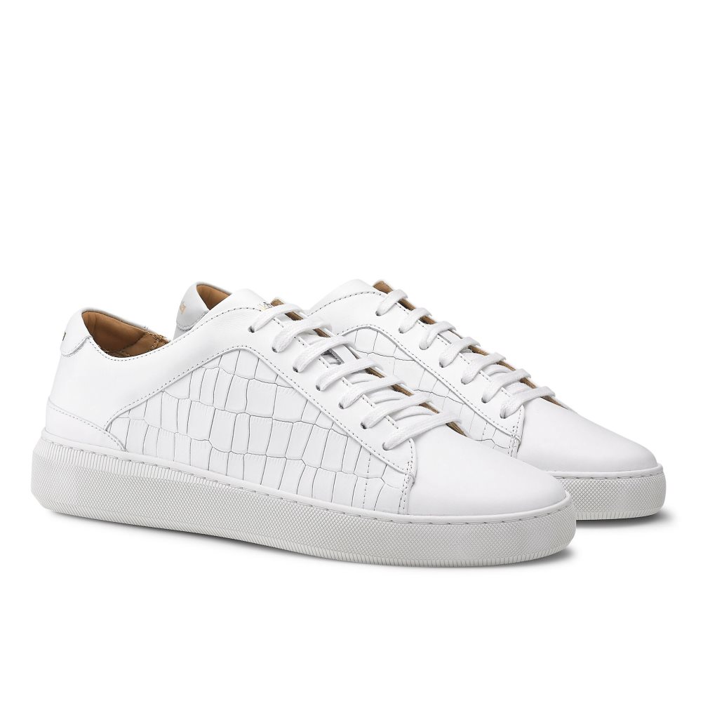 White Russell And Bromley Clear Run Lace-up Men's Sneakers | CA-3548W