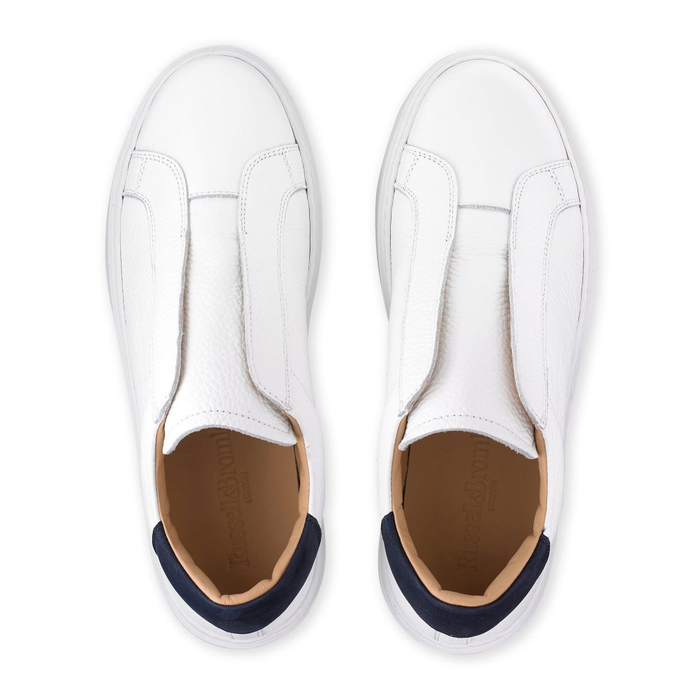 White Russell And Bromley Dream Laceless Women's Platform Shoes | CA-6729W