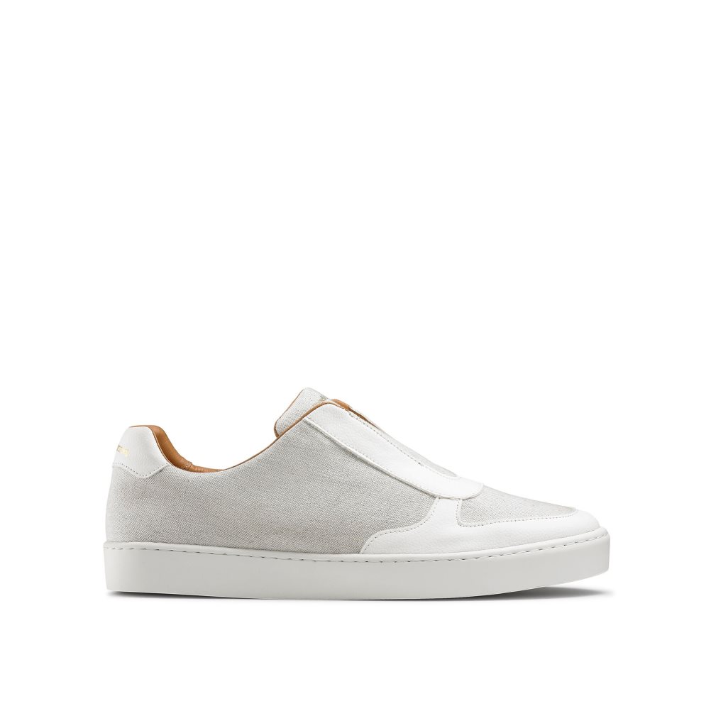 White Russell And Bromley Fifth Av.M Eco Laceless Men\'s Sneakers | CA-8379B